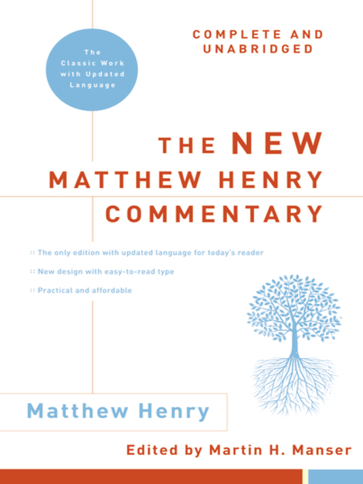 Title details for The New Matthew Henry Commentary by Matthew Henry - Wait list